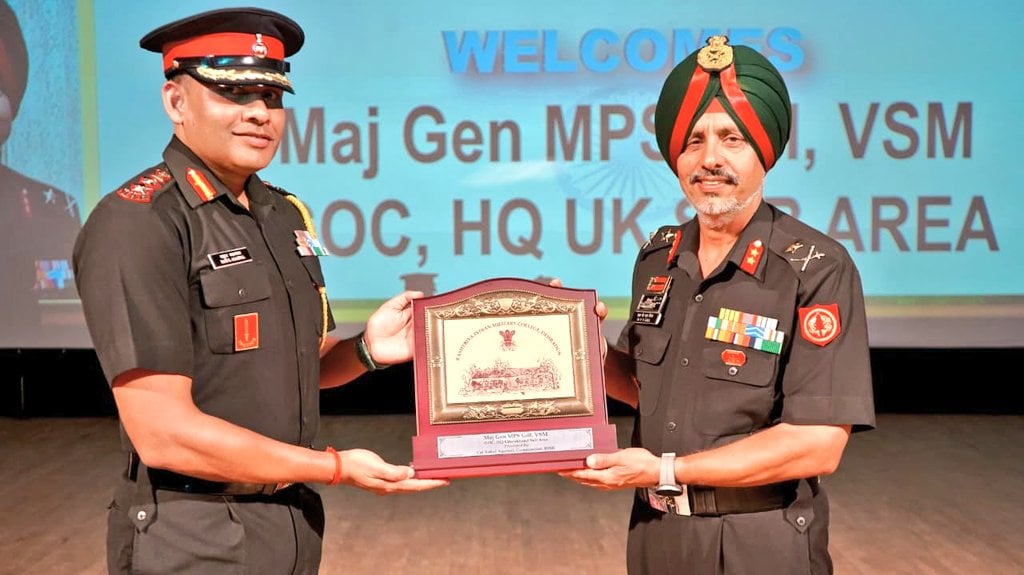 Major General MPS Gill with Officer