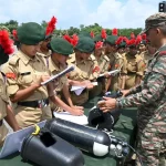 NCC Cadets Witness Indian Armys Modern Weapons and Equipment Display at Thal Sainik Camp