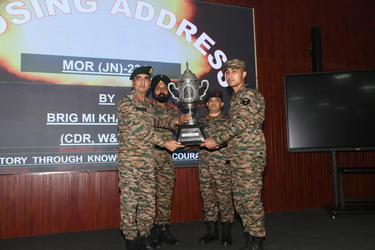 Naik Surendra KC Awarded Best Student at Mortar JN Course