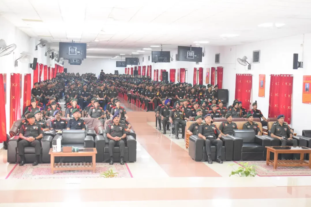 Officers and Soldiers Sitting in A Hall