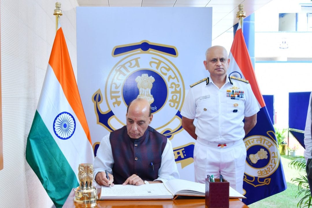 Rajnath Singh Signing on a Book