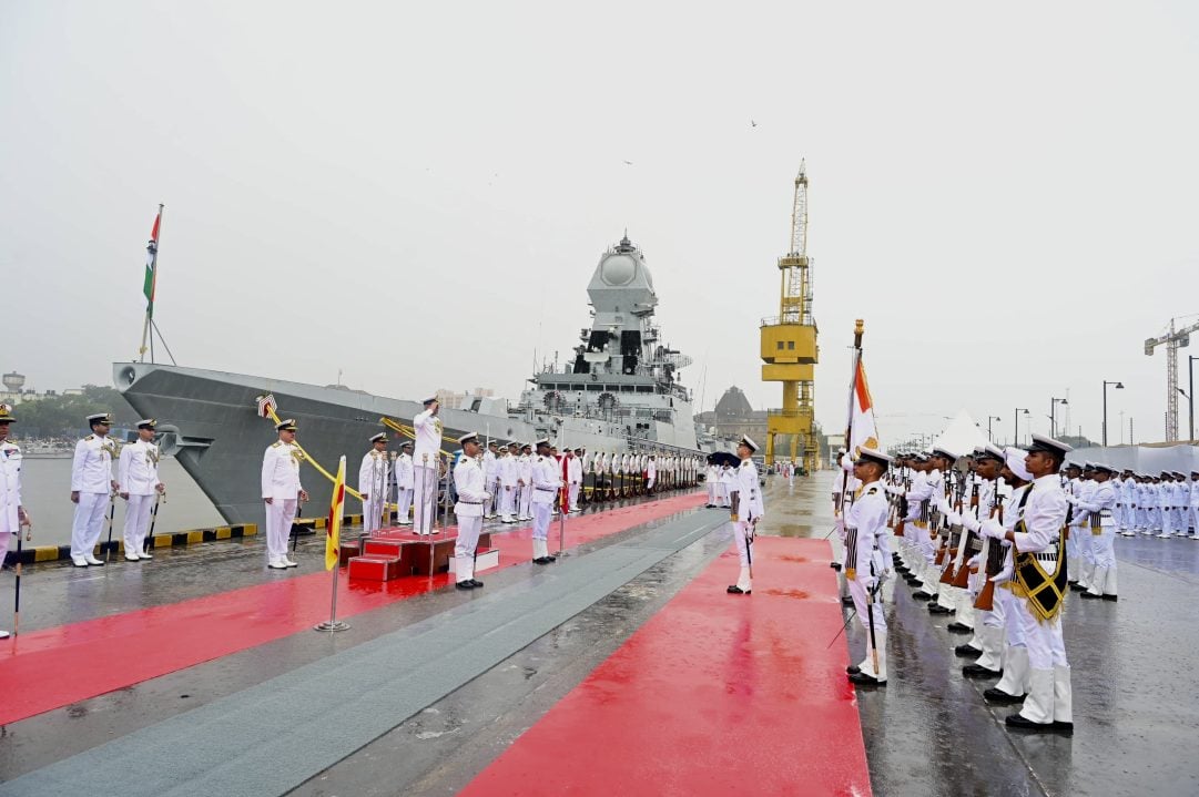 Rear Admiral Dahiya at the Ceremonial Parade