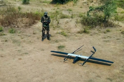 Soldier Using Drone