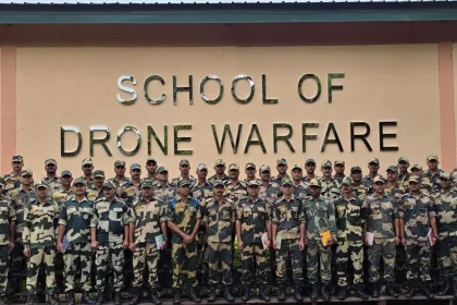 Soldiers Outside School of Drone Warfare
