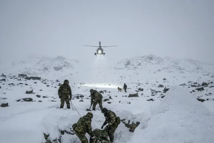 AI Image of Army Personnel Taking Out Body of a Soldier