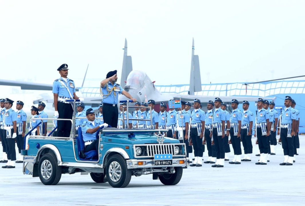 Air Chief Marshal AP Singh Saluting