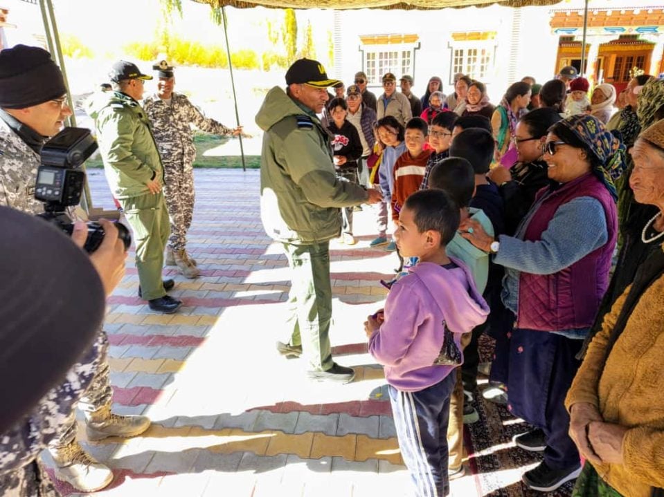Air Marshal AK Bharti With Civilians
