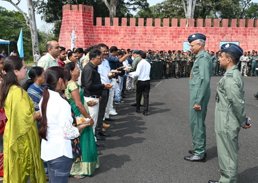 Air Marshal Vijay Kumar Garg with Civilians