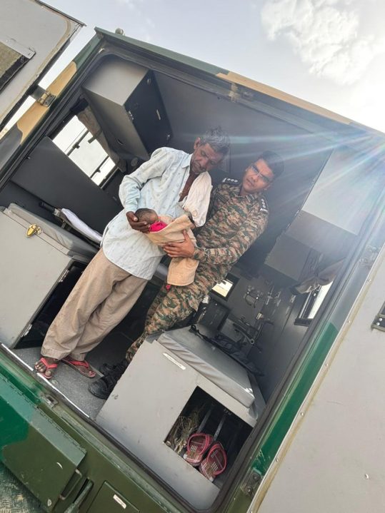 Army Doctor With the Child