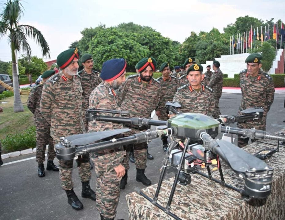 Gen Dwivedi Inspecting a Drone