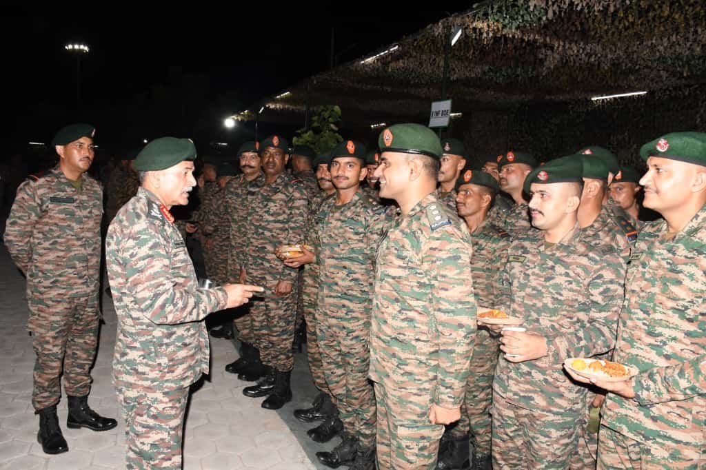 Gen Dwivedi Intracting with Soldiers