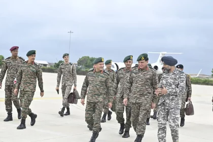 Gen Upendra Dwivedi and Other Officers Visit Bhuj Airport