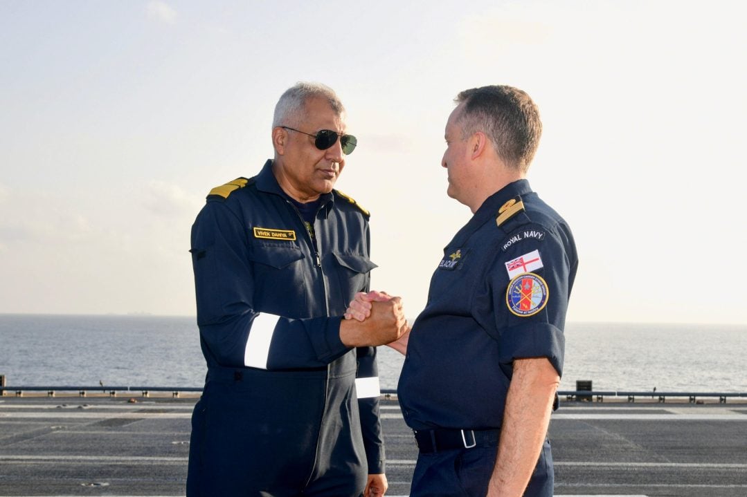 Indan and UK Royal Navy Officers