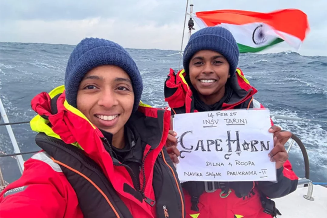Lt Cdr Roopa A and Lt Cdr Dilna K