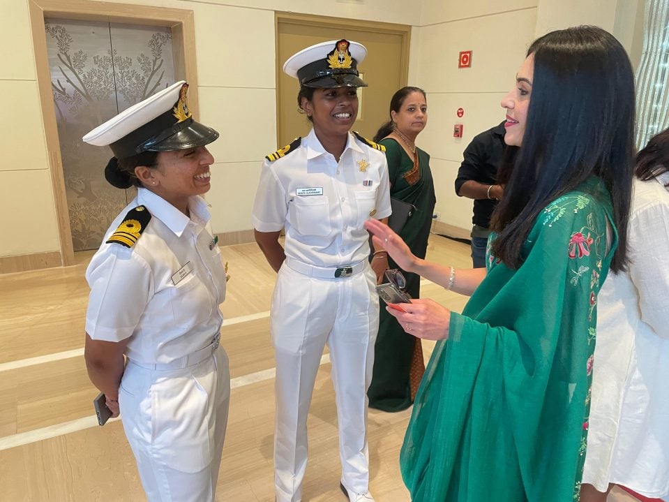Lt Commander Roopa A and Lt Cdr Dilna K