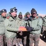 Lt Gen Hitesh Bhalla Celebrates Diwali with Forward Troops in Ladakh