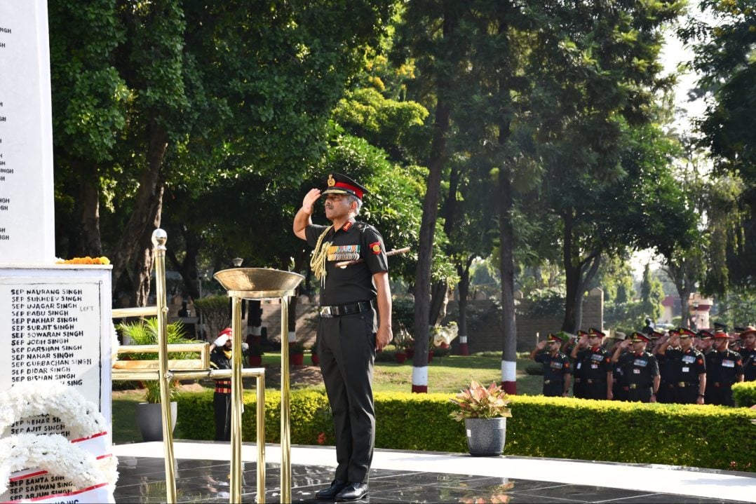 Lt Gen Katiyar Saluting