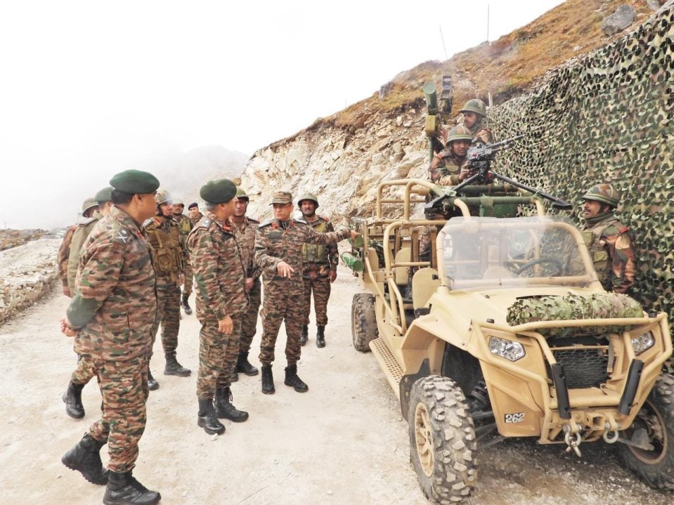 Lt Gen Mann Checking Vehicle