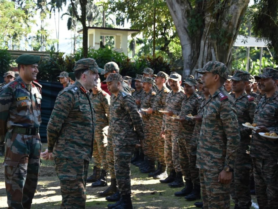 Lt Gen Pendharkar Talking With Other Officers