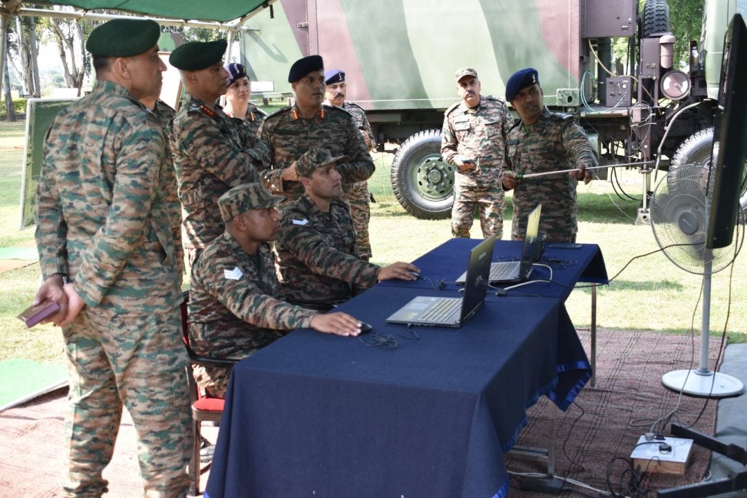Lt Gen Rajan Sharawat Reviewing