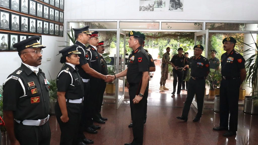 Lt Gen Seth Shaking Hands with Officers 1