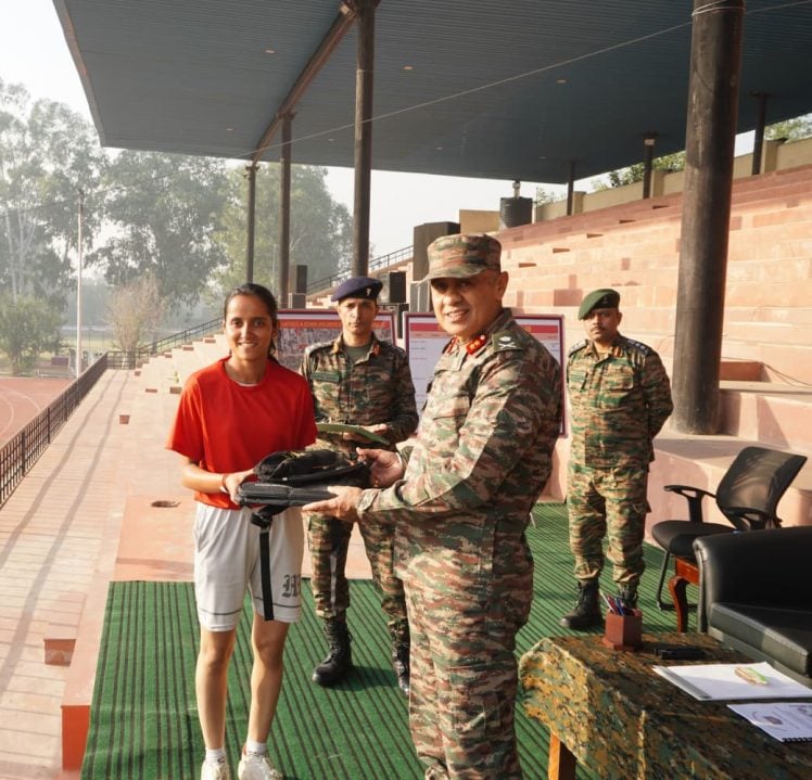 Officer with Agniveer Aspirant