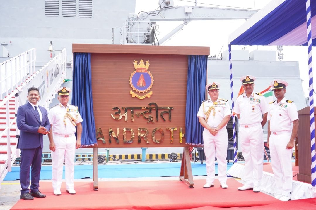 Officers Inaugrating INS Androth