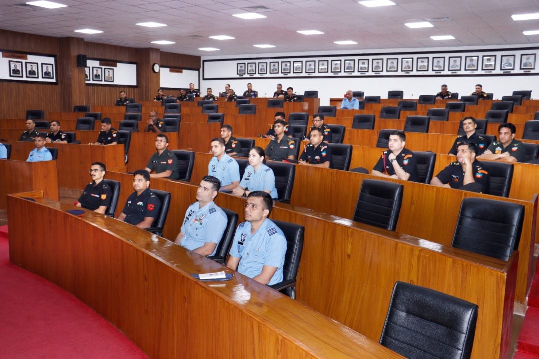 Officers Listening to Lecture
