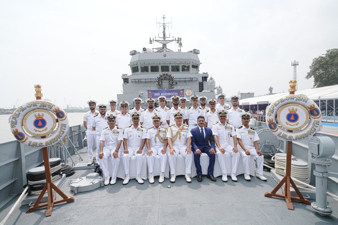 Officers at INS Androth