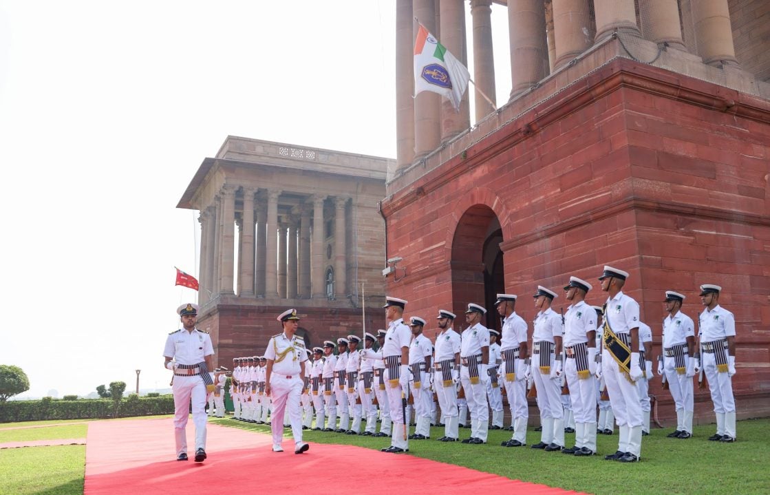 Vice Admiral Ajay Kochhar Meets Admiral Dinesh K Tripathi in New Delhi