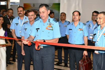 Air Marshal Tiwari Cutting Ribbon