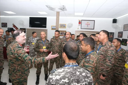 Lt Gen Abhijit S Pendharkar Interacts with Defence Services Staff College Delegation at Rangapahar Military Station