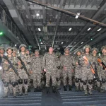 Lt Gen Dhiraj Seth Reviews Joint Sea–Land Operations Onboard INS Jalashwa