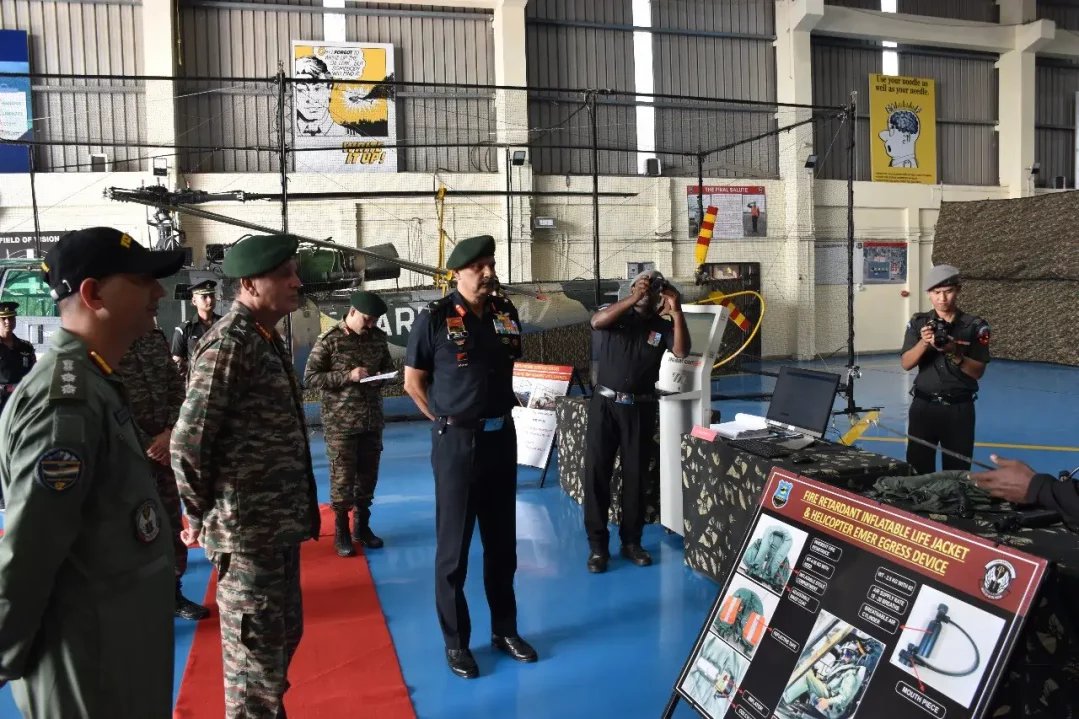 Lt Gen Dhiraj Seth Reviewing