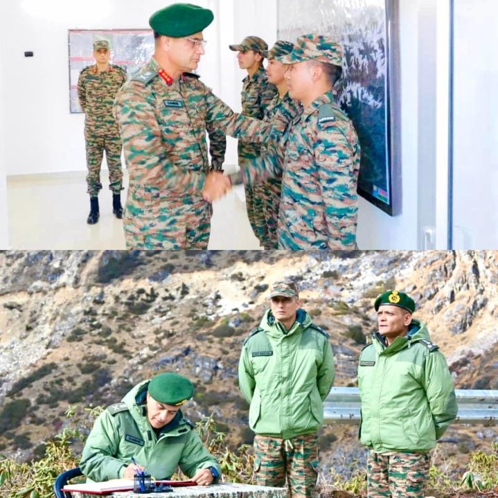 Lt Gen Gambhir Singh Shaking Hands and Signing