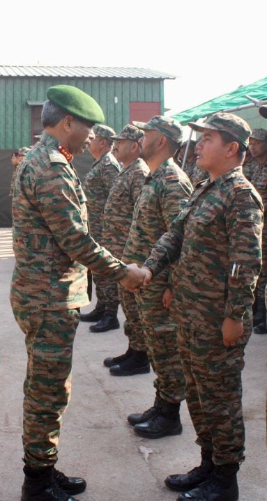 Lt Gen Katiyar Shaking Hands
