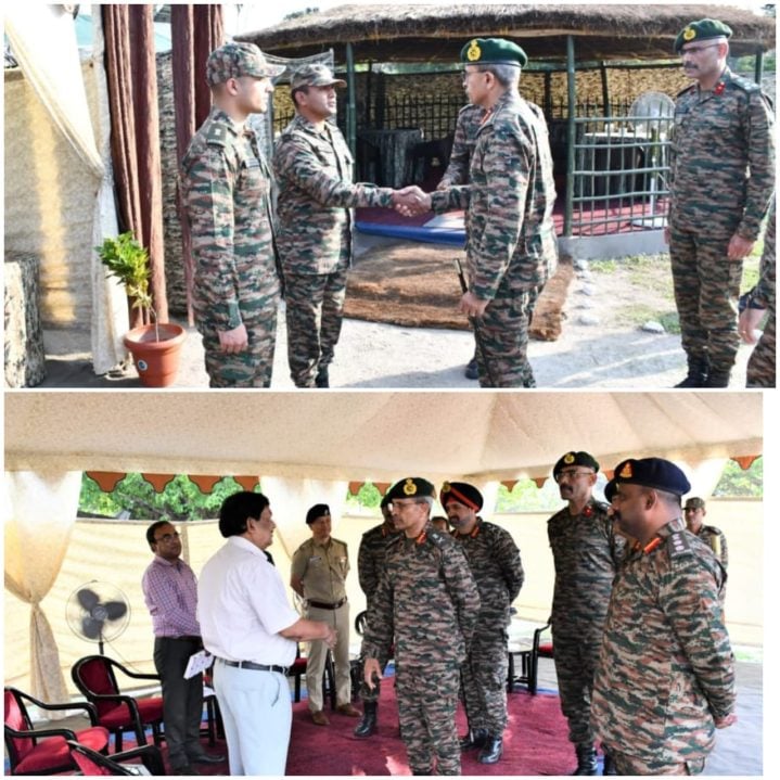 Lt Gen RC Tiwari Meeting Other Officer