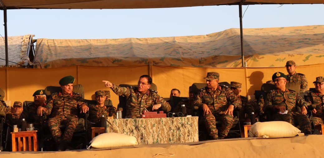 Lt Gen Seth Revewing