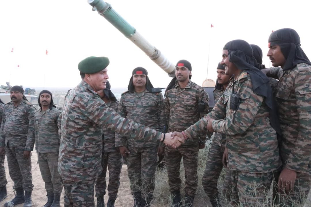 Lt Gen Seth Shaking Hands with Officers