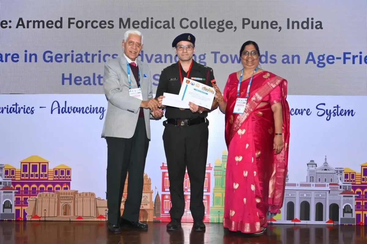 Major Somesh M Kaul Wins Dr BK Mathur Gold Medal at GERICON 2025