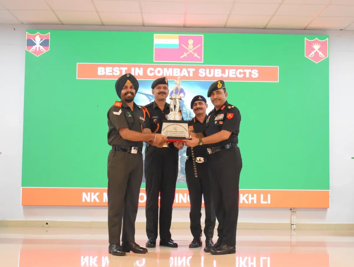Naik Manjodh of 13 SIKHLI Adjudged Best Student as Combat Leadership Course Concludes at NCO Academy Dhana