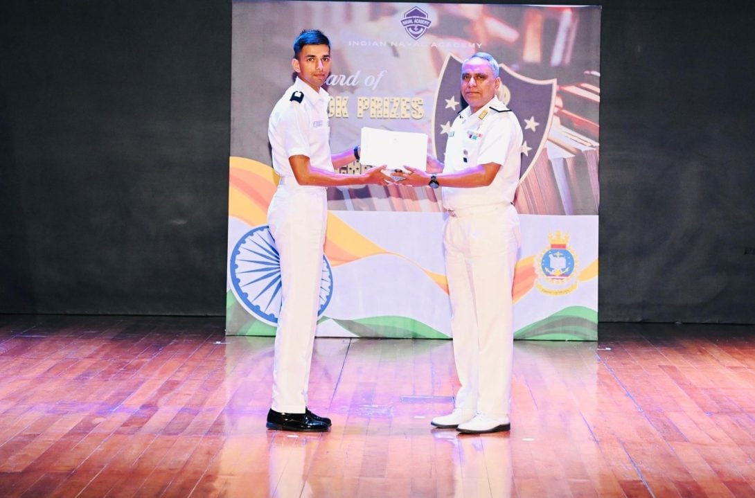 Officer Giving Award