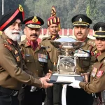 Officer Giving Trophy