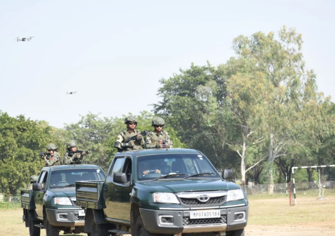 Officers on Jeep