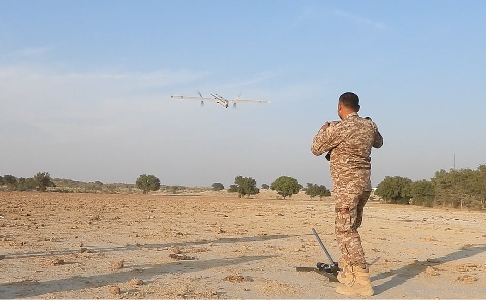 Soldier Using Drone
