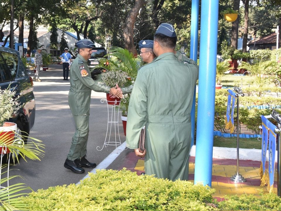 Air Marshal B Manikantan Shaking Hands