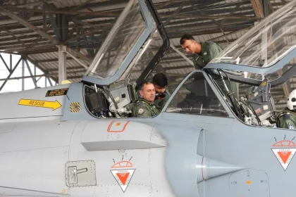 Air Marshal Narmdeshwar Tiwari in Cockpit