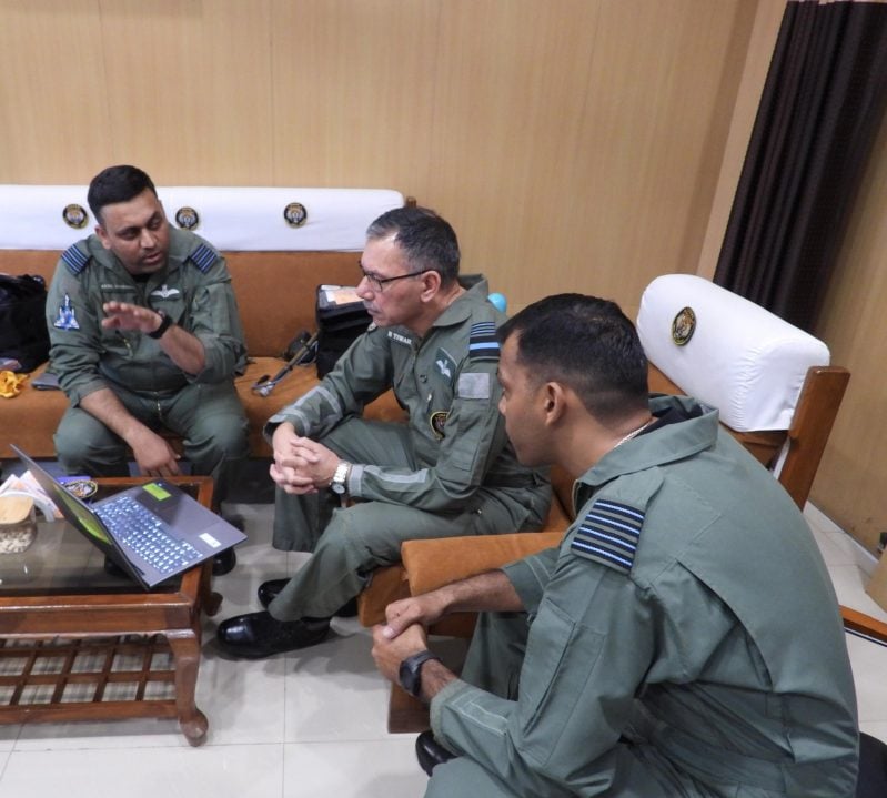 Air Marshal Tiwari With Other Officers