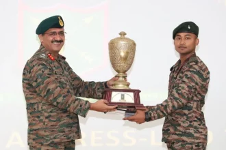 Captain Shikhar Thapa Getting Trophy