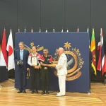 Col Prateek Roy Getting the Award